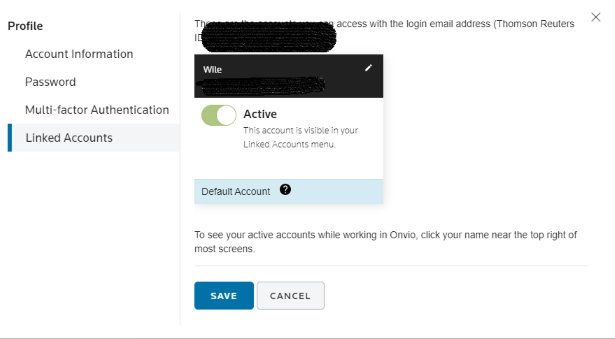 image of Linked accounts for client center